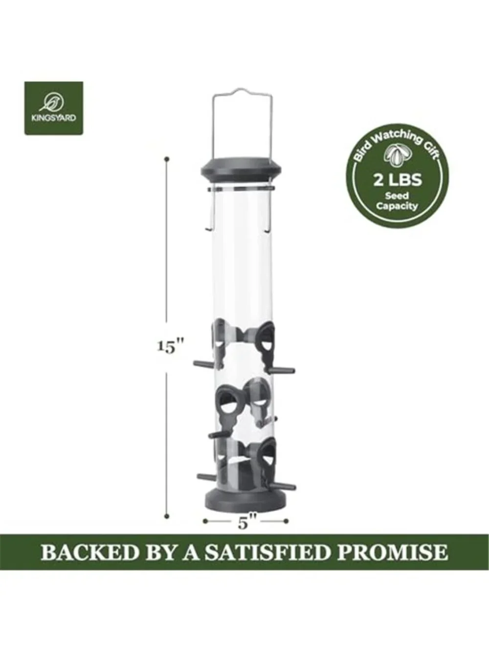 New 2 Pack Tube Feeders with 6 Feeding Ports for Outdoors Hanging